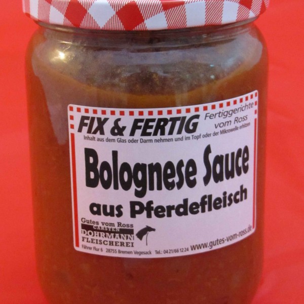 Bolognese Sauce aus Pferdefleisch (Rossfleisch